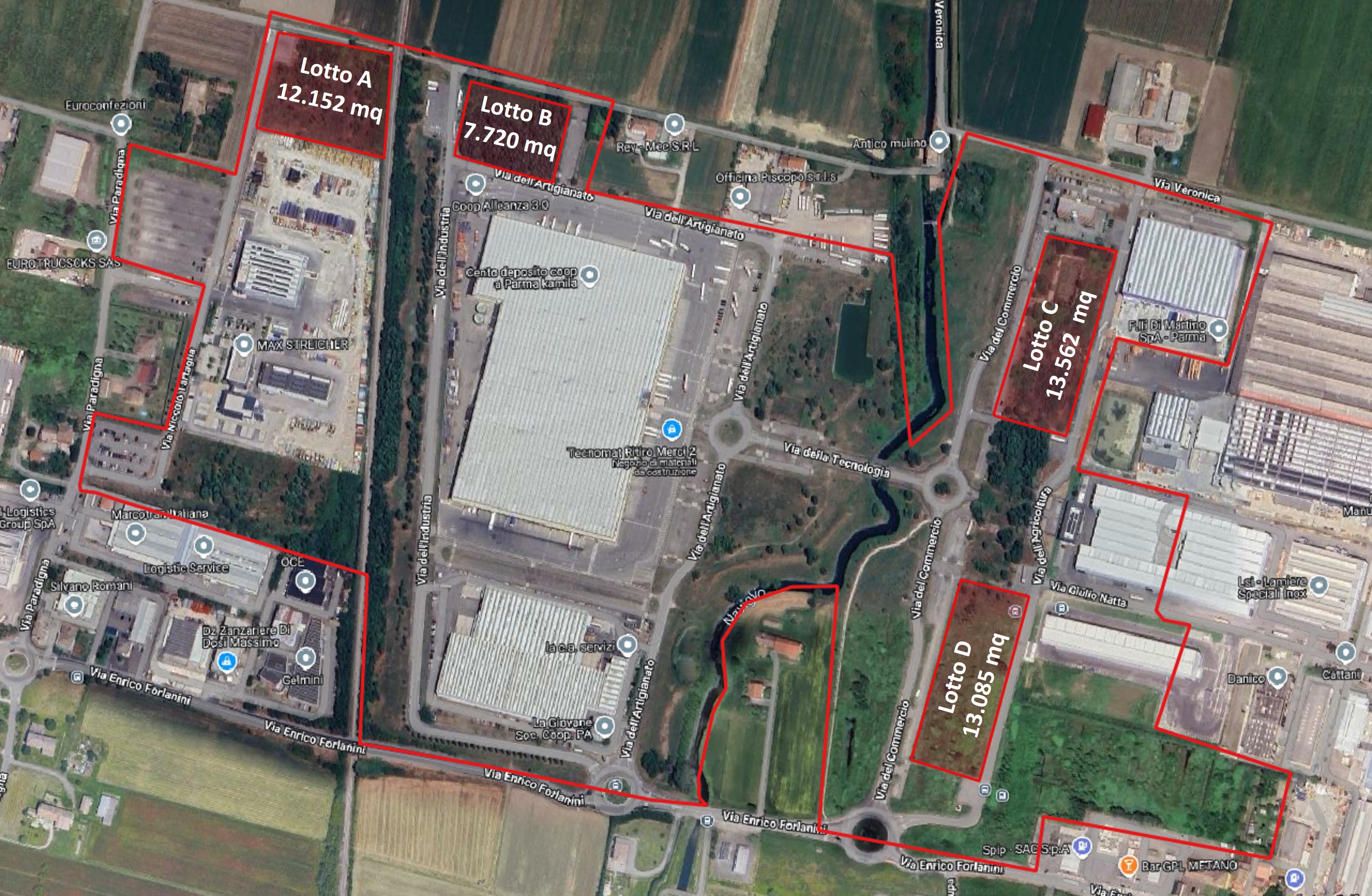 C8 Strada Traversante Paradigna (SPIP 2) composta da 4 lotti